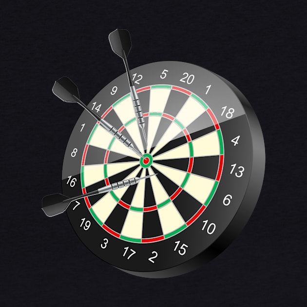 Dartboard With Darts Darter by Foxxy Merch